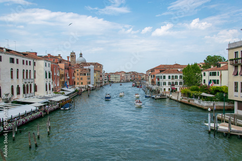 View of the canal grande from the bridge of Scalzi Venice Italy 