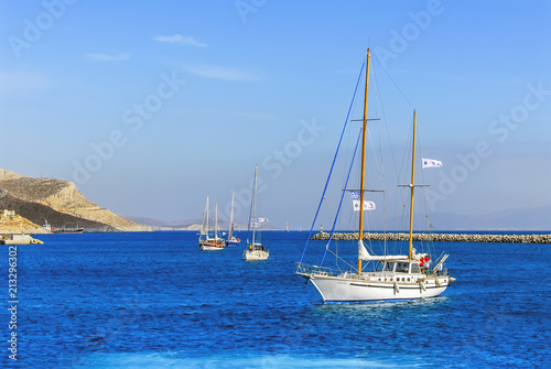 Kalymnos Island, Greece; 22 October 2010: Bodrum Cup Races, Gulet Wooden Sailboats