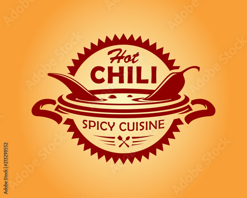 Hot chili spicy cusine icon
