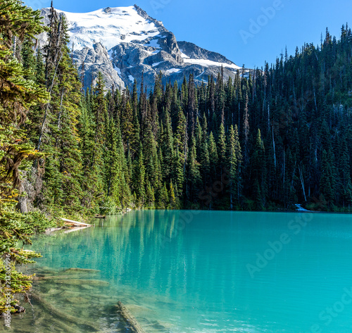 Wide panorama of Joffre Lake, British Columbia, Canada. photo