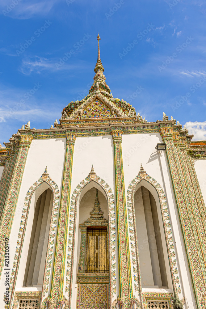 View of Wat Phra Kaew, Temple of the Emerald Buddha at Bangkok, Thailand. View of Wat Phra Kaew, Temple of the Emerald Buddha at Bangkok, Thailand.