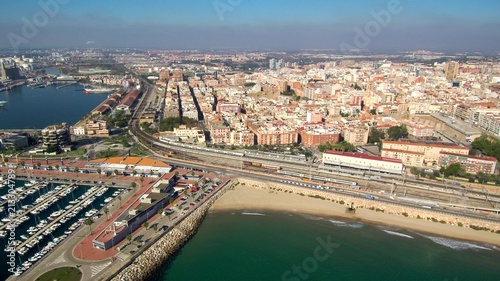 Tarragona desde el Aire. Ciudad de Catalu  a en Espa  a