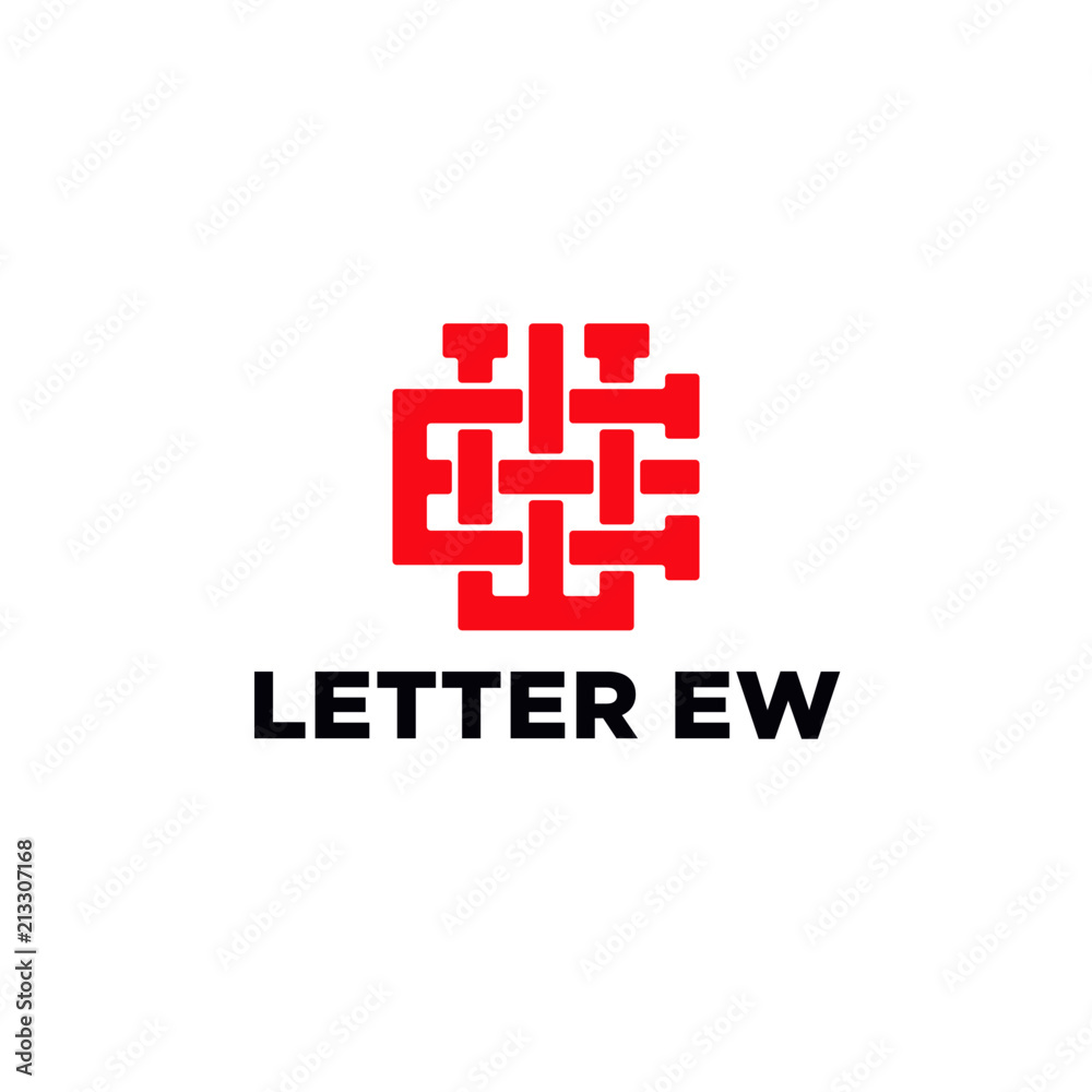Fototapeta premium Letter EW Logo