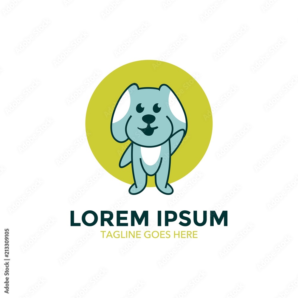 Unique dog logo template. vector. editable. simple shape. minimalist color. memorable Unique dog logo template. vector. editable. simple shape. minimalist color. memorable
