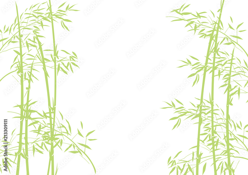 バンブー 墨絵 白 バンブー 墨絵 白