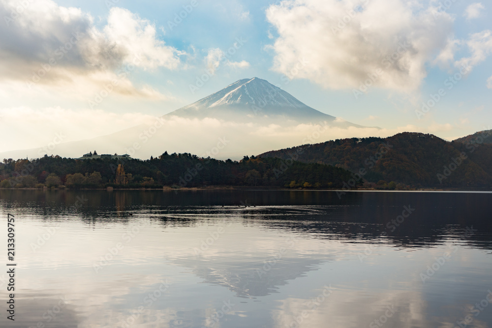 富士山・朝・河口湖