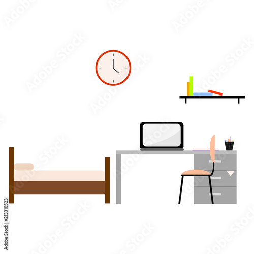 Student dorm room