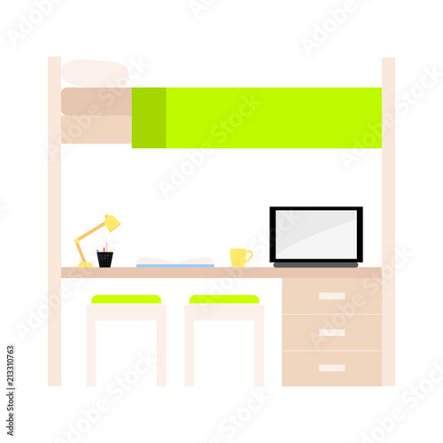 Student dorm room