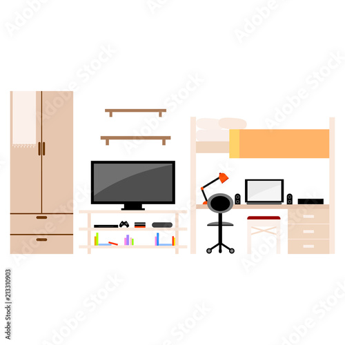 Student dorm room