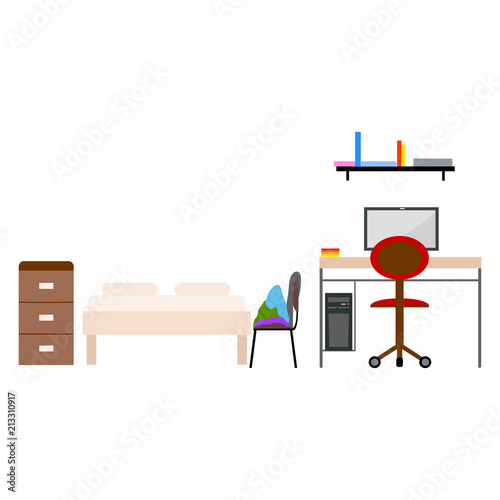 Student dorm room
