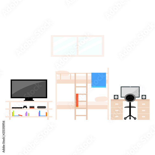Student dorm room