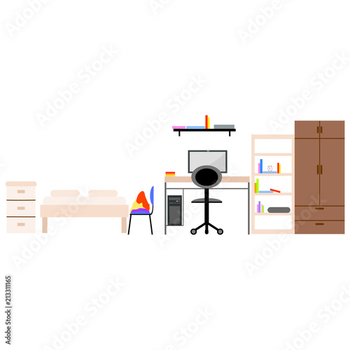 Student dorm room
