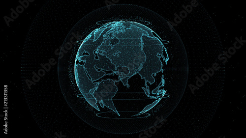 3D rendering of earth animation.