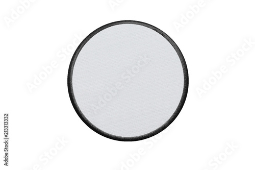 Blank circle Logo Patch on white background photo