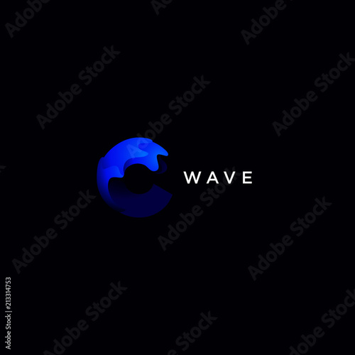 Wave Leter C Logo (ID: 213314753)