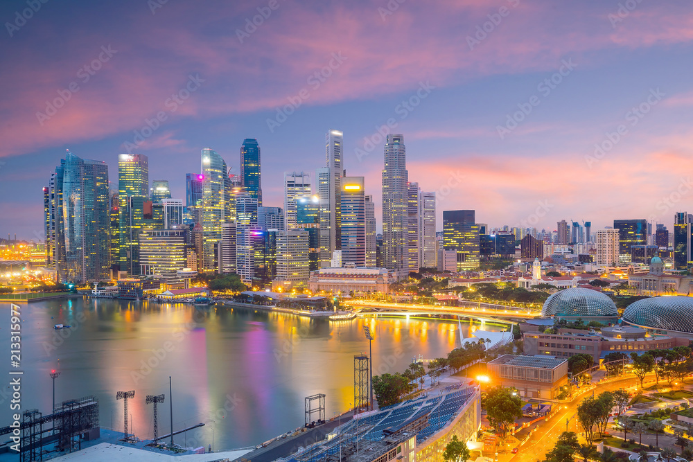 Singapore downtown skyline