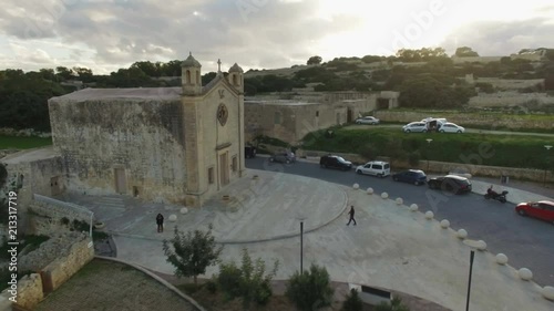 Aerial shot - Small St Matthew's Chapel in Qrendi photo