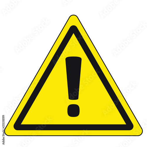 Danger sign, warning sign, attention sign. Danger warning attention icon.