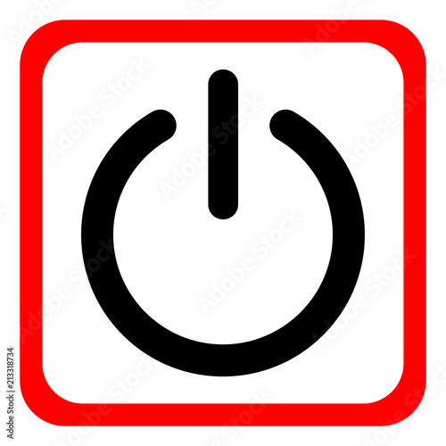 Power icon on white background. Turn Off icon. Vector illustration.