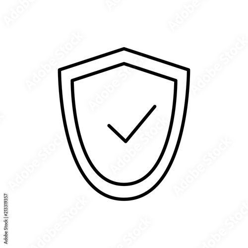 Free Download Shield line icon. Antivirus sign with tick. - GFXLoad