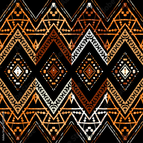 Geometric decorative seamless pattern
