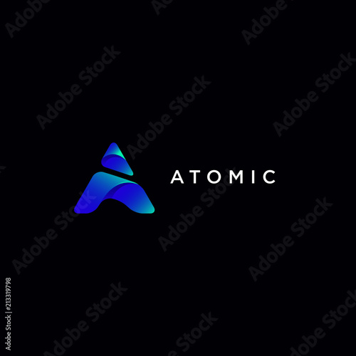 Atomic Modern Letter A Logo (ID: 213319798)