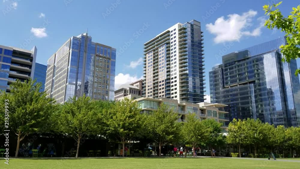 View at Uptown Dallas from Klyde Warren Park View at Uptown Dallas from Klyde Warren Park