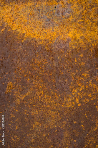 Old rusty corrugated metal wall texture background.