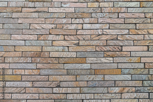 Stone wall brick texture background beige surface facade