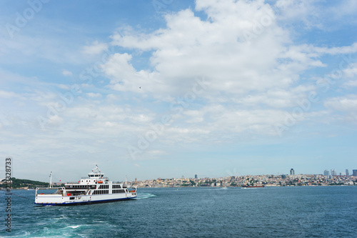 Panoramic view of Istanbul from the Bosphorus Strait. © Evgenii Starkov