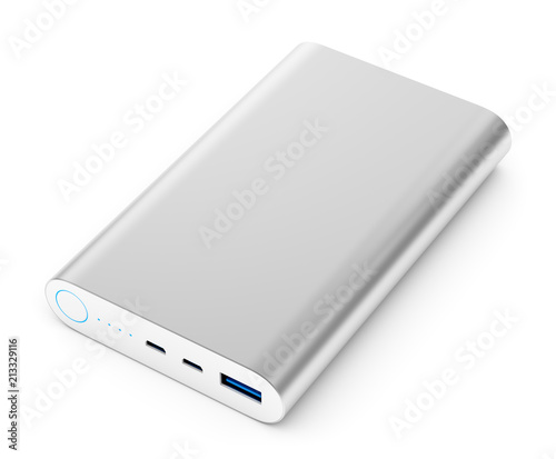 Power bank isolated on white background