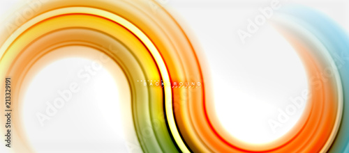 Rainbow fluid color line abstract background - swirl and circles  twisted liquid colours design  colorful marble or plastic wavy texture backdrop  multicolored template for business or technology