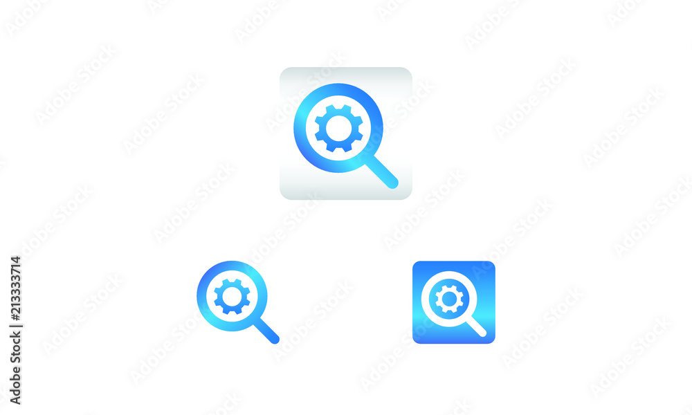 search icon with setting symbol. search web icon vector icon in various style search icon with setting symbol. search web icon vector icon in various style