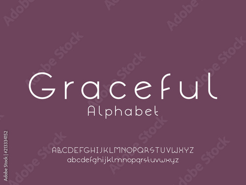 Graceful font. Vector alphabet 