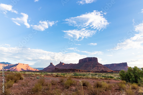 Beautiful view of mesas in Moab, Utah