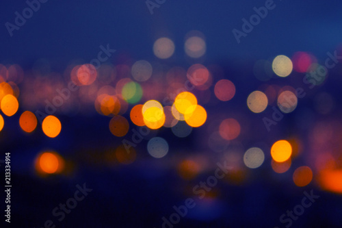 Canvas Print blurred city at night
