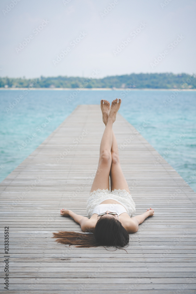 Woman summer relax vacation