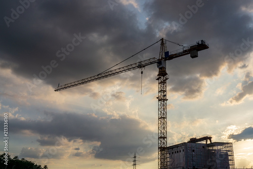 Crane cloud construction heaven