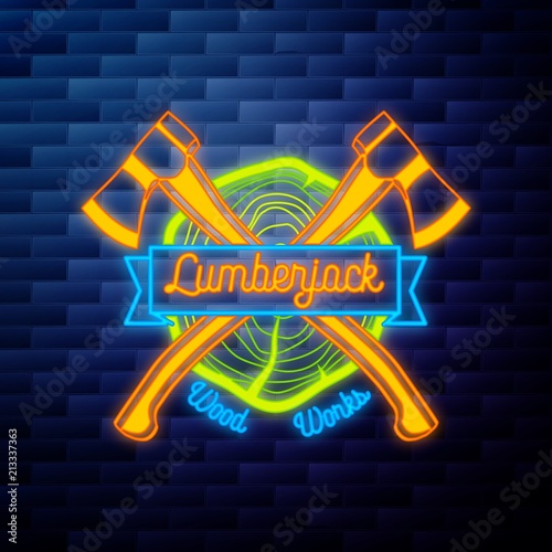 Vintage lumberjack emblem