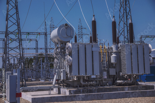 Electrical substation of 110 and 220 kV switchgear, current transformers, substation maintenance and safety systems
