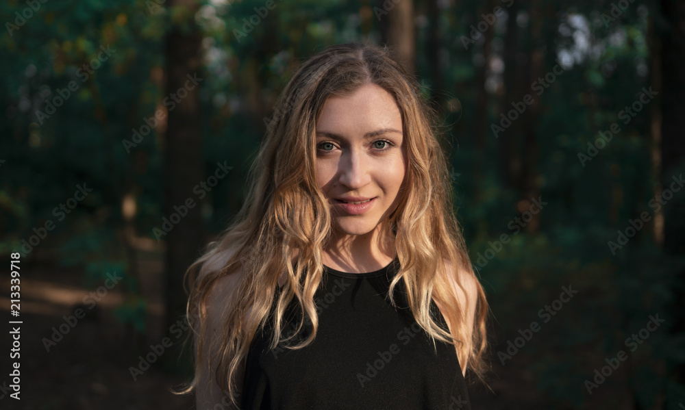 beautiful natural girl portrait in the forest without make-up lifestyle, pure beauty beautiful natural girl portrait in the forest without make-up lifestyle, pure beauty
