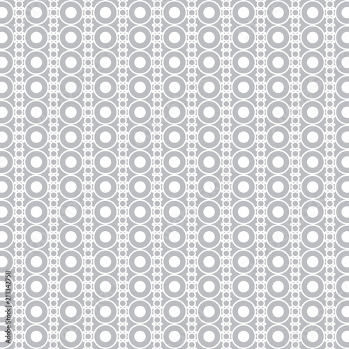 White and grey polka dot seamless pattern, geometric retro backg