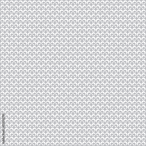White and grey polka dot seamless pattern, geometric retro backg