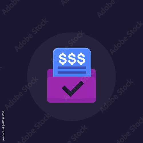 Invoice, bill form, payments icon