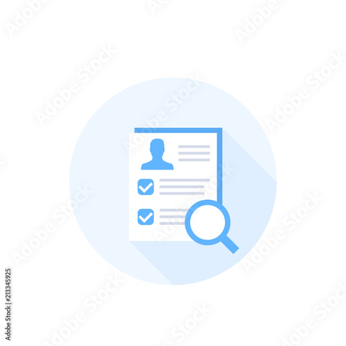 resume, recruiting vector icon