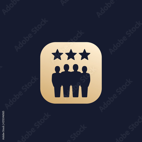 team evaluation vector icon