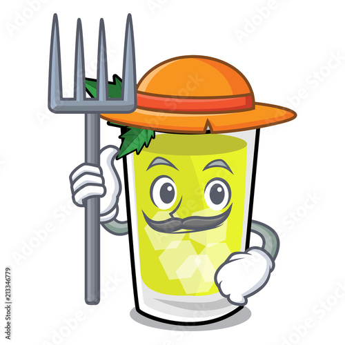 Farmer mint julep character cartoon