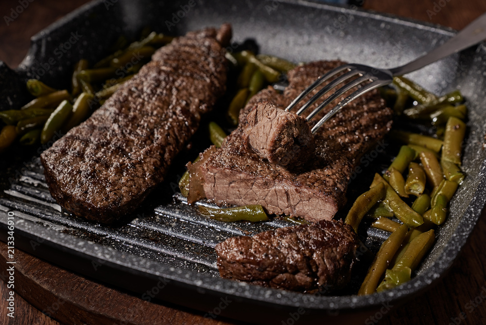 steak with green beans steak with green beans