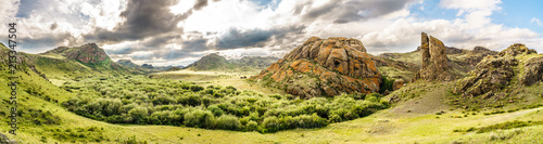 Panorama of a beautiful mountain place