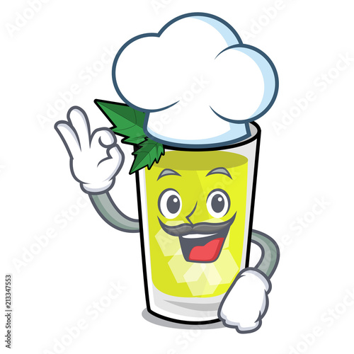Chef mint julep character cartoon